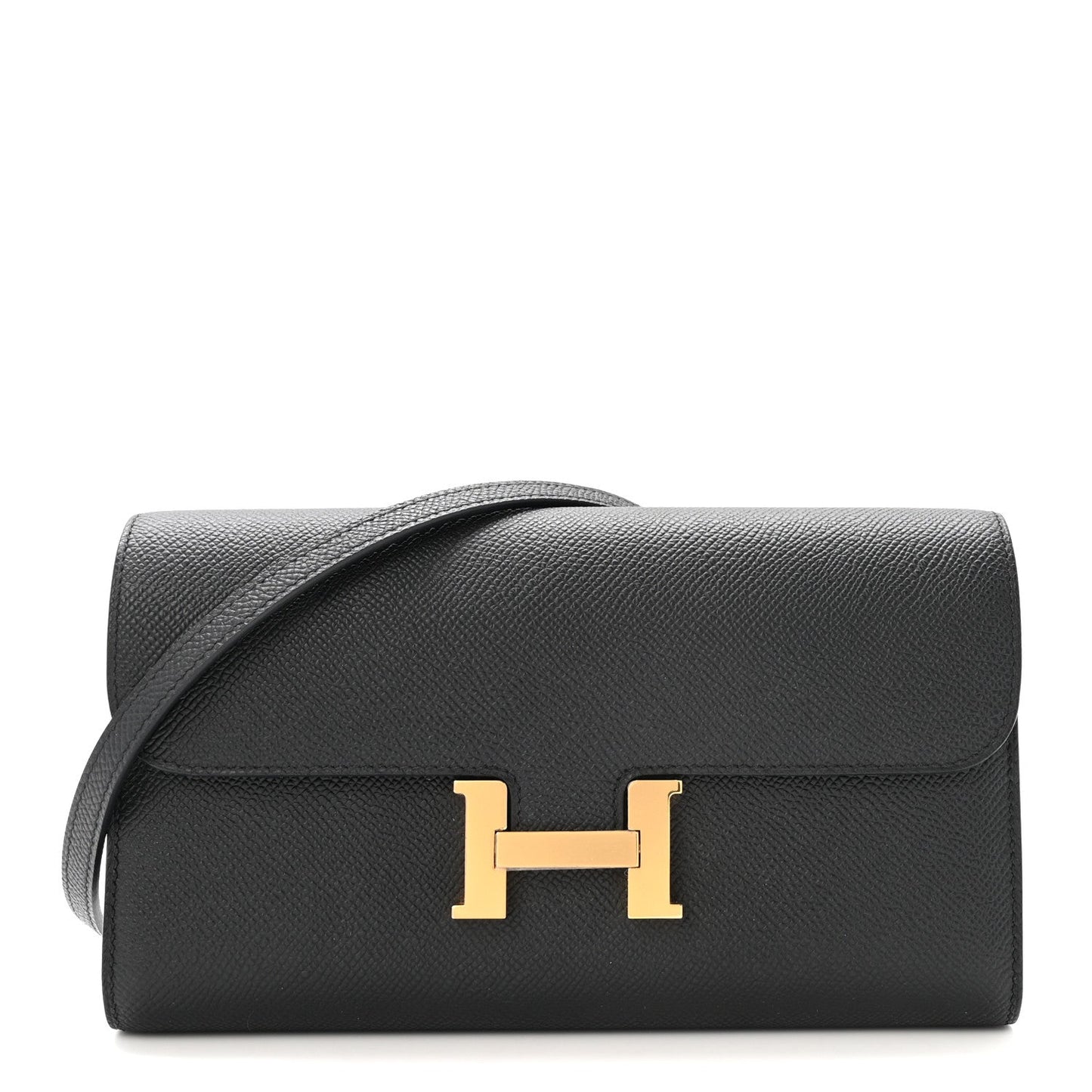 Hermès Epsom Constance Wallet To Go Black