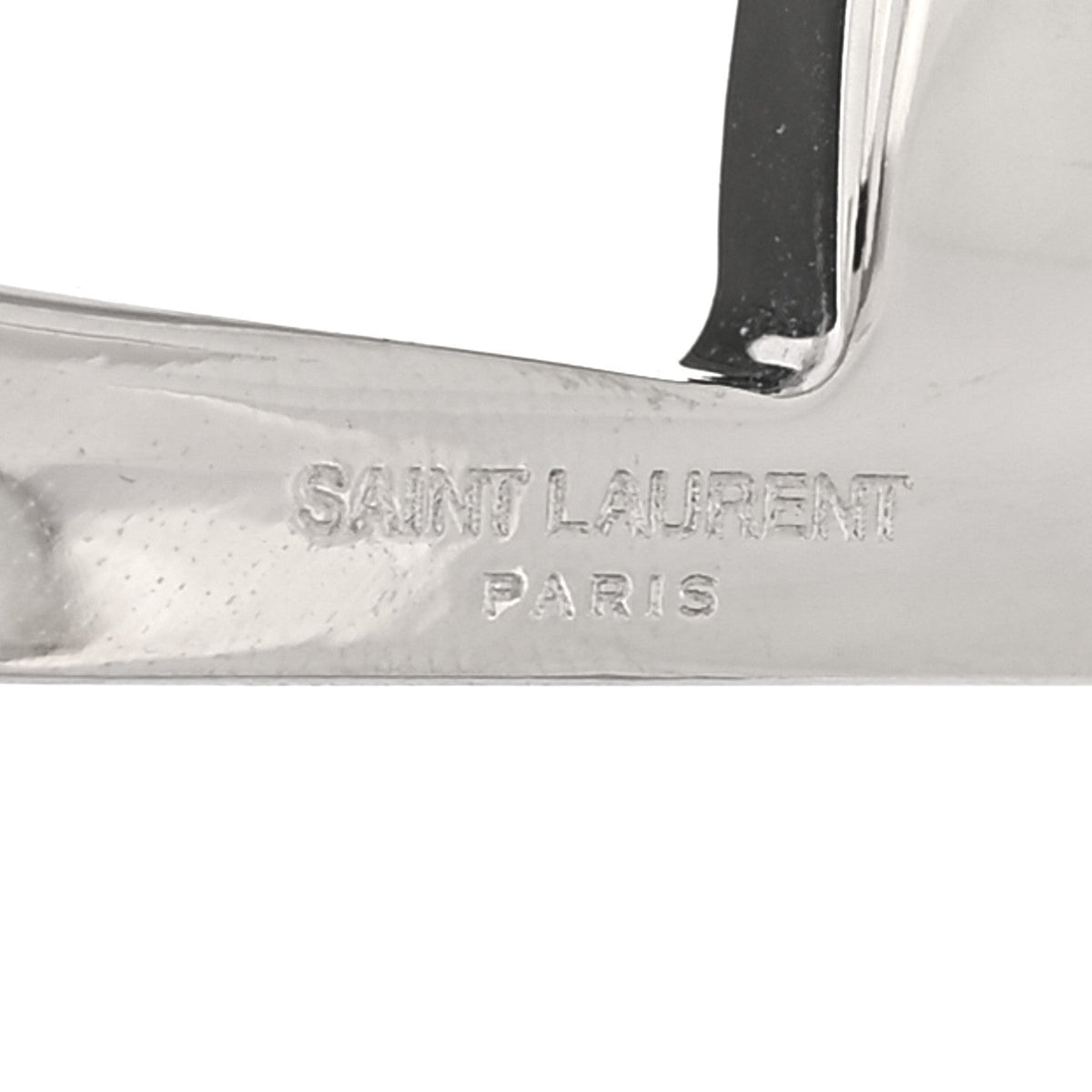 Saint Laurent Monogram Cuff Bracelet Palladium image 3