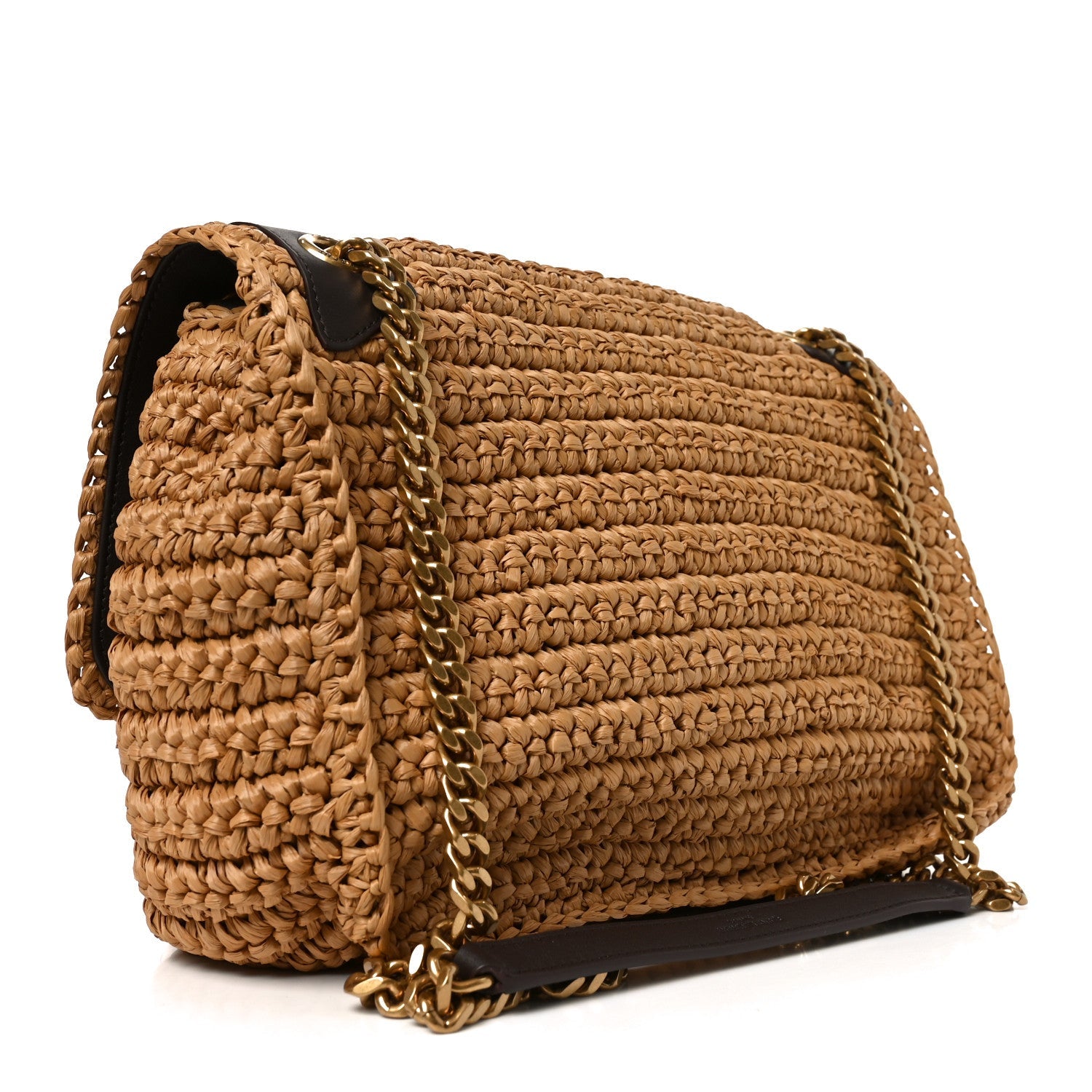 Saint Laurent Medium Niki Chain Satchel Natural Raffia image 3
