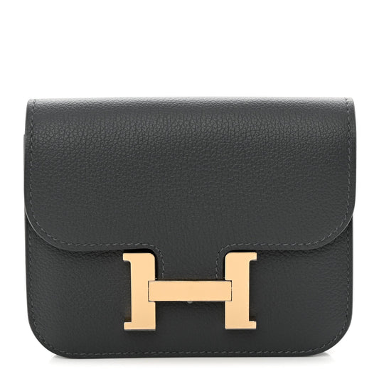 Hermès Constance Slim Wallet Glacier Evercolor - PRELOOV