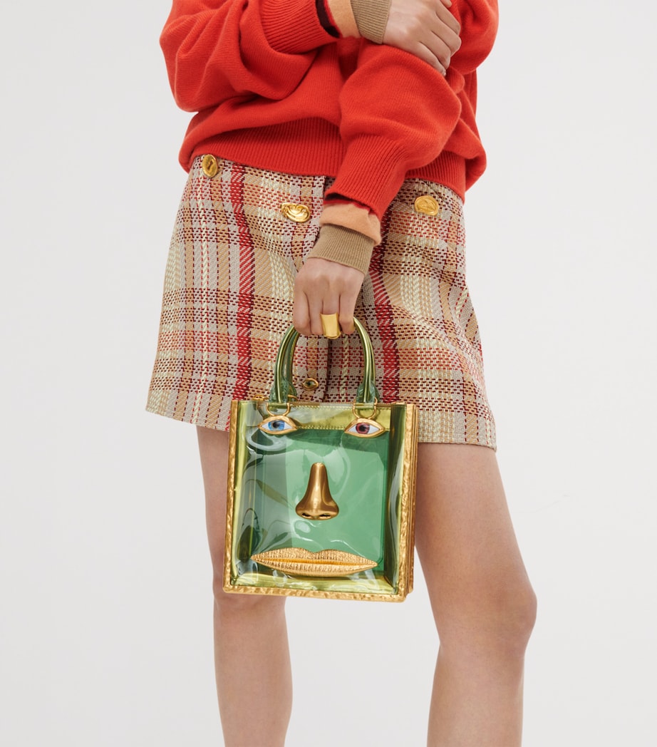Schiaparelli Vinyl Face Top Handle Bag Pale Green – PRELOOV