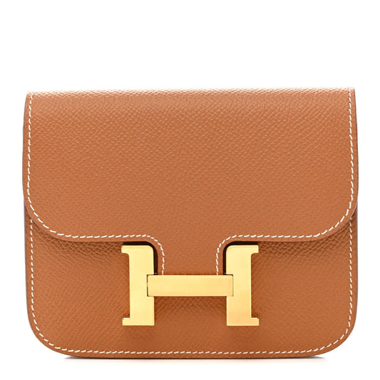 Hermès Constance Slim Wallet Gold Epsom - PRELOOV