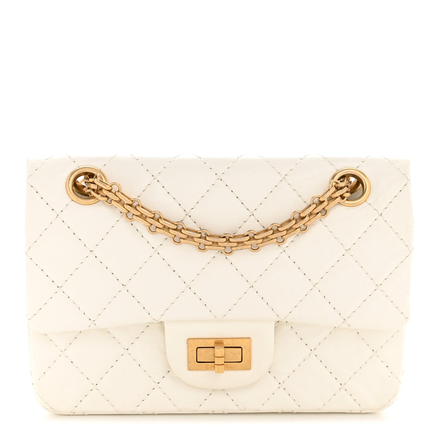 Chanel 2.55 Reissue Mini Flap Bag White Aged Calfskin Quilted 2026 image 1 – PRELOOV