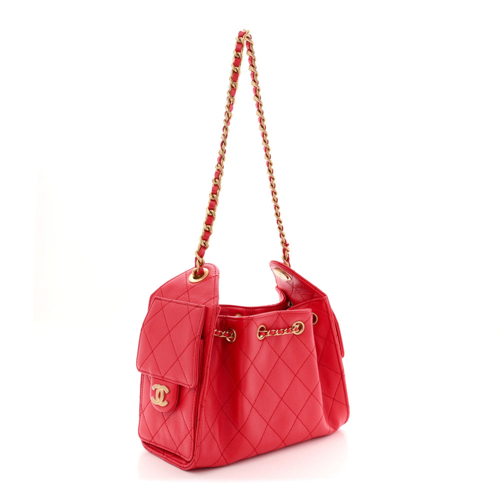 Chanel Caviar Quilted Mini Chanel 25 Handbag Red 2026 – PRELOOV