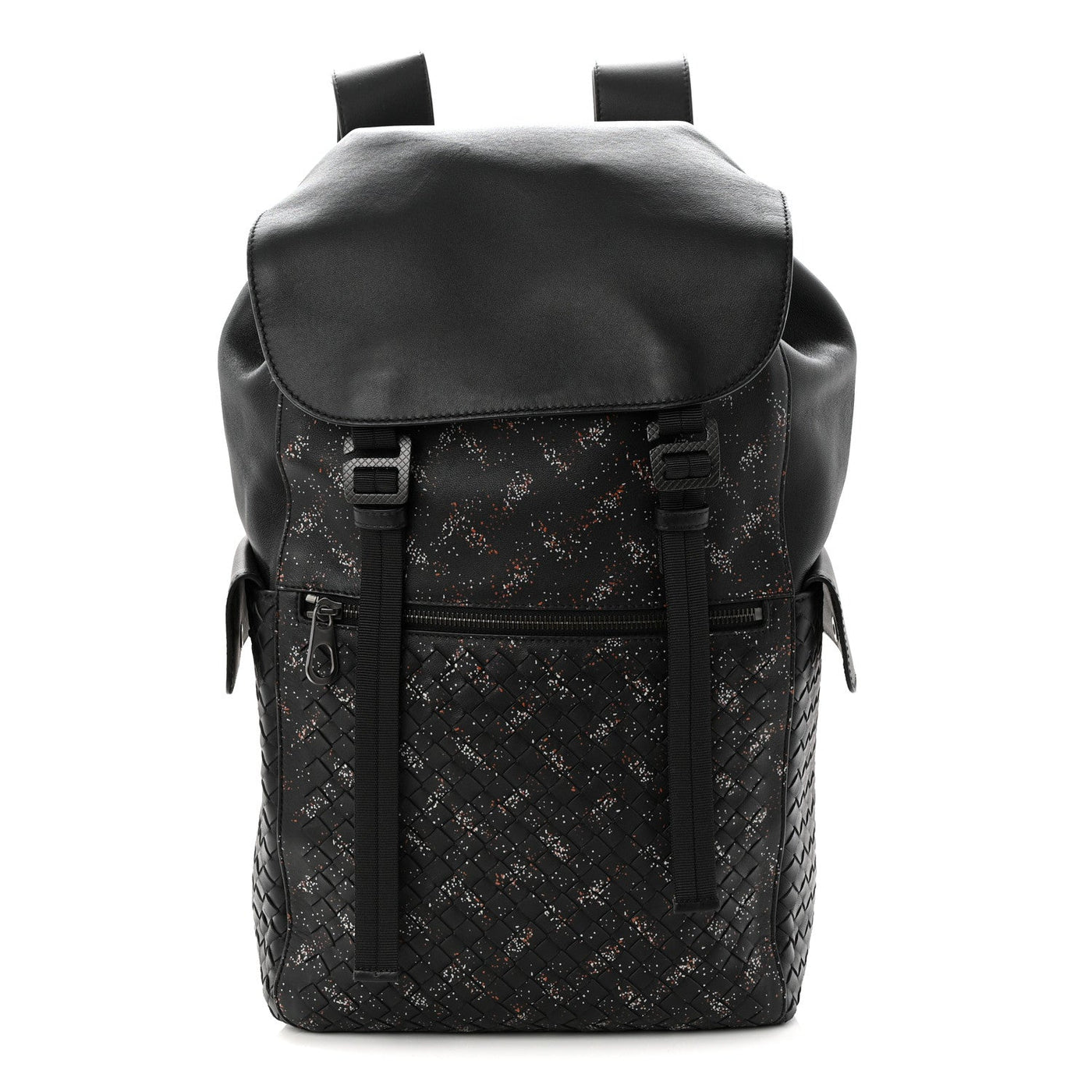 Bottega Veneta Calfskin Intrecciato Sassolungo Backpack Black Multicolor 2026 PRELOOV