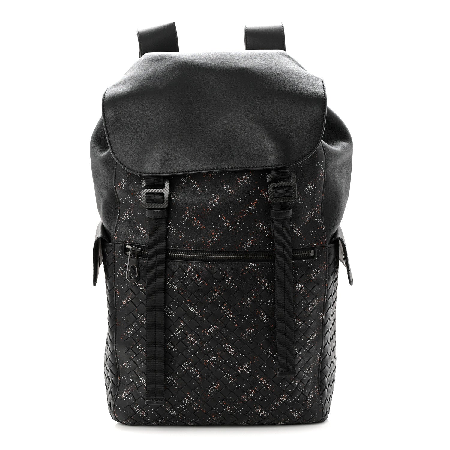 Bottega Veneta Calfskin Intrecciato Sassolungo Backpack Black Multicolor 2026 PRELOOV foto 1
