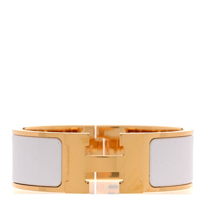 Hermes Wide Clic Clac H Bracelet PM White image 1