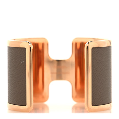 Hermes Olympe Cuff Bracelet Etoupe Epsom image 3
