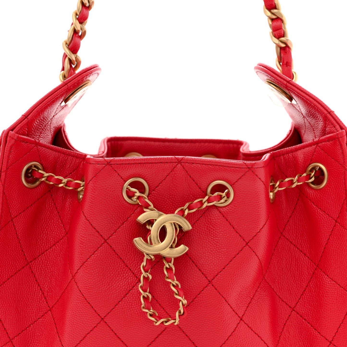 Chanel Caviar Quilted Mini Chanel 25 Handbag Red 2026 – PRELOOV