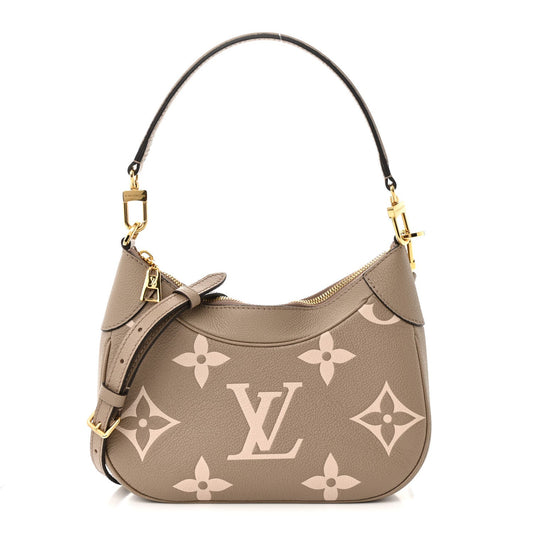 Louis Vuitton Bagatelle NM Tourterelle Creme Empreinte Monogram Giant image 1