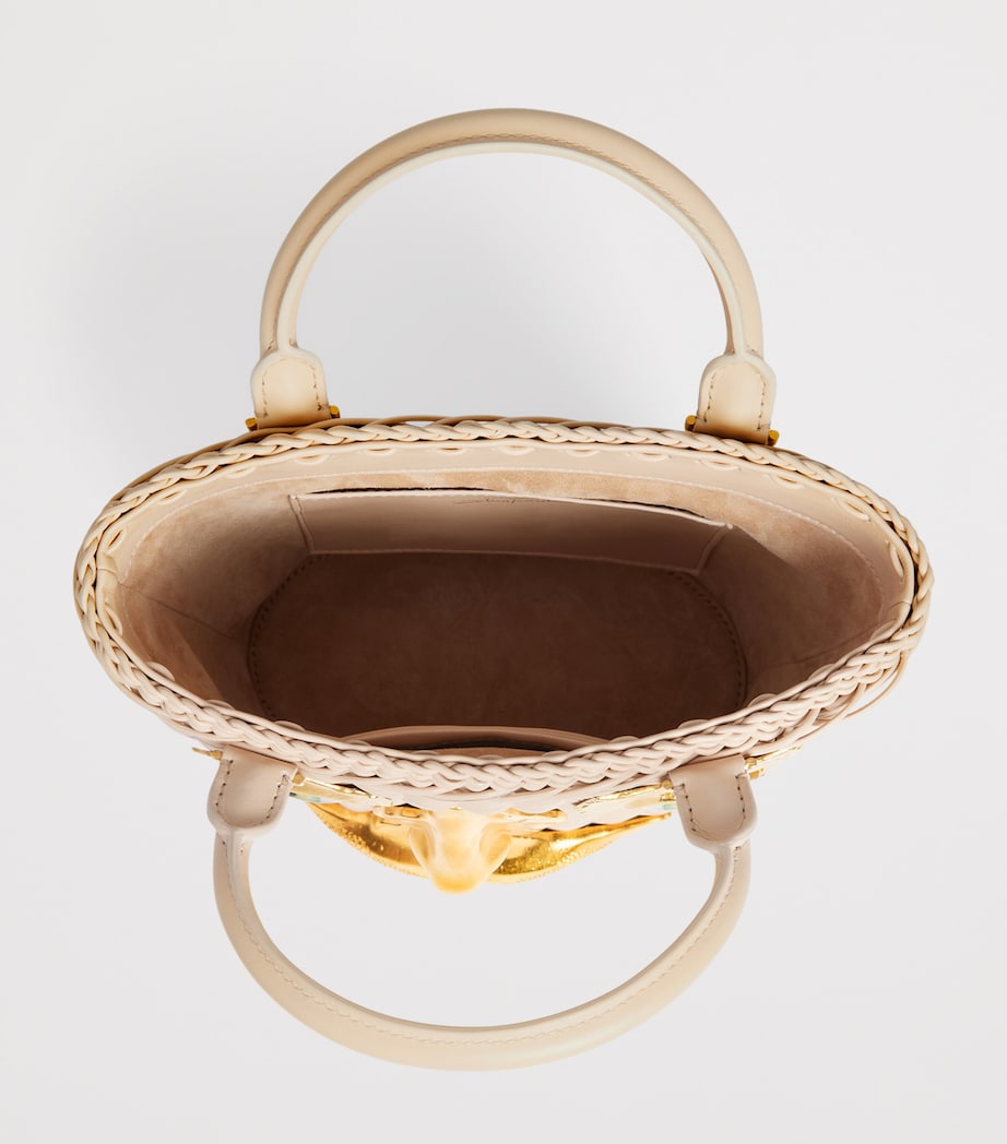 Schiaparelli Calfskin Wicker Face Bucket Bag Beige – PRELOOV