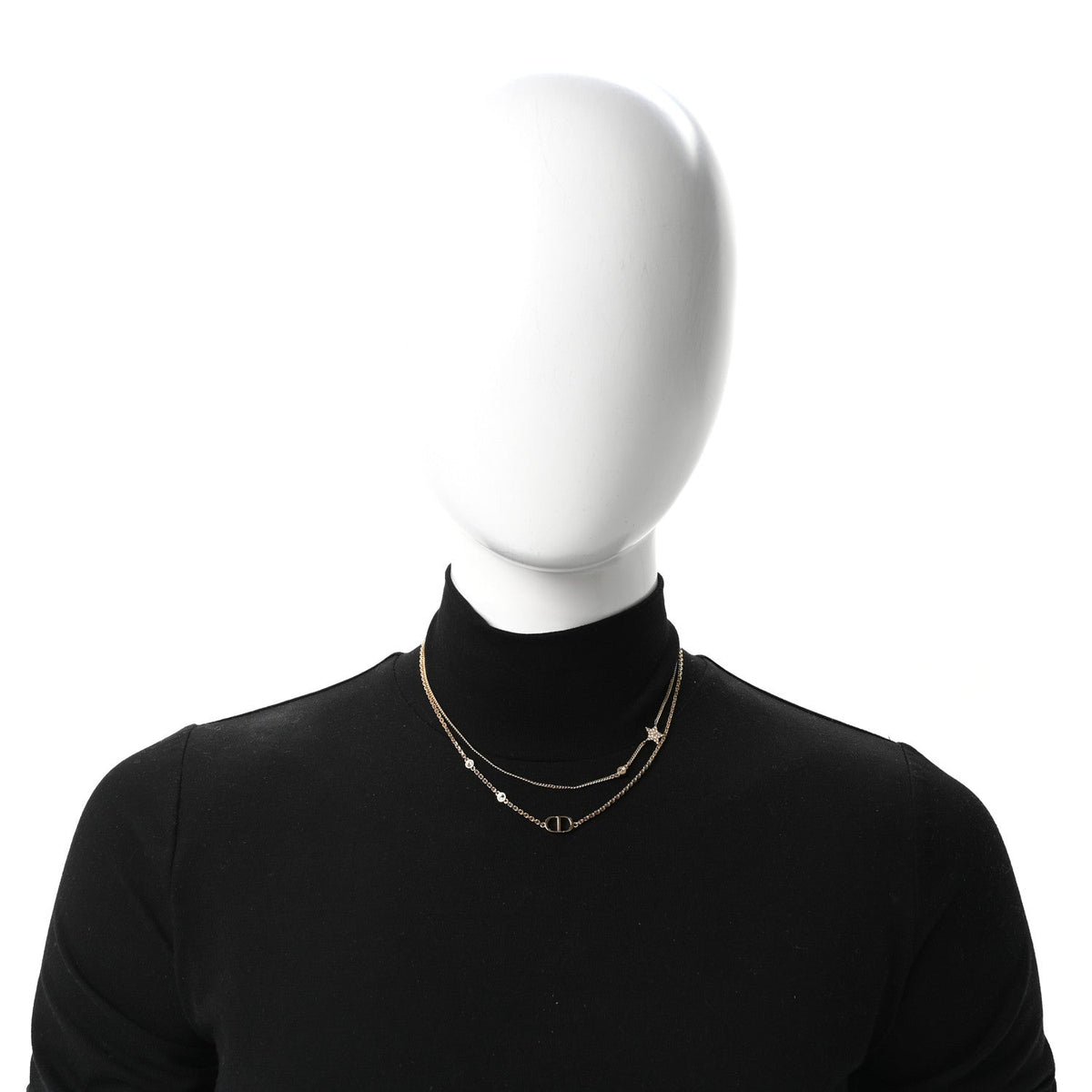 Christian Dior Petit CD Double Necklace Gold image 2