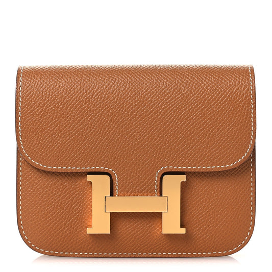 Hermès Constance Slim Wallet Gold Epsom - PRELOOV