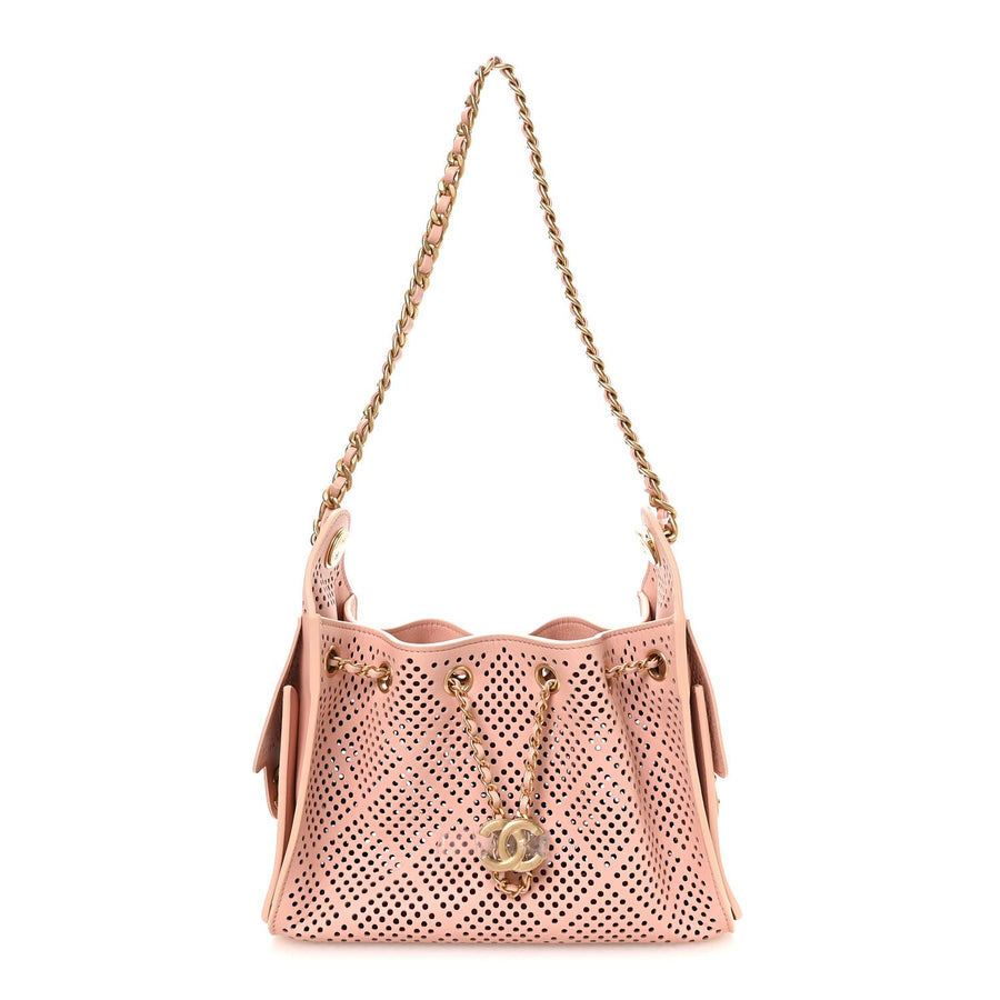 Chanel Perforated Calfskin Quilted Mini Chanel 25 Handbag Light Pink 2026 – PRELOOV