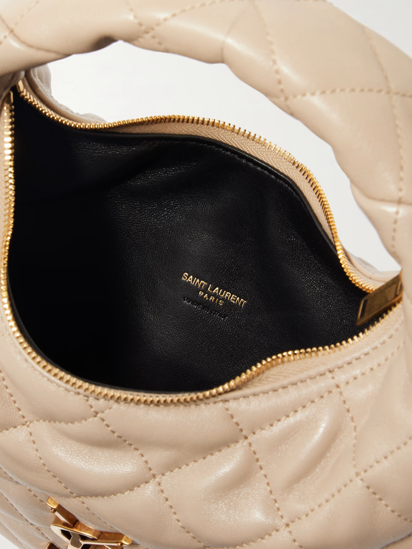 Saint Laurent Icarino Matelassé Leather Tote Beige – PRELOOV