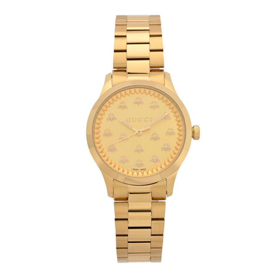 Gucci G-Timeless 32mm Bee Quartz Watch Gold – PRELOOV