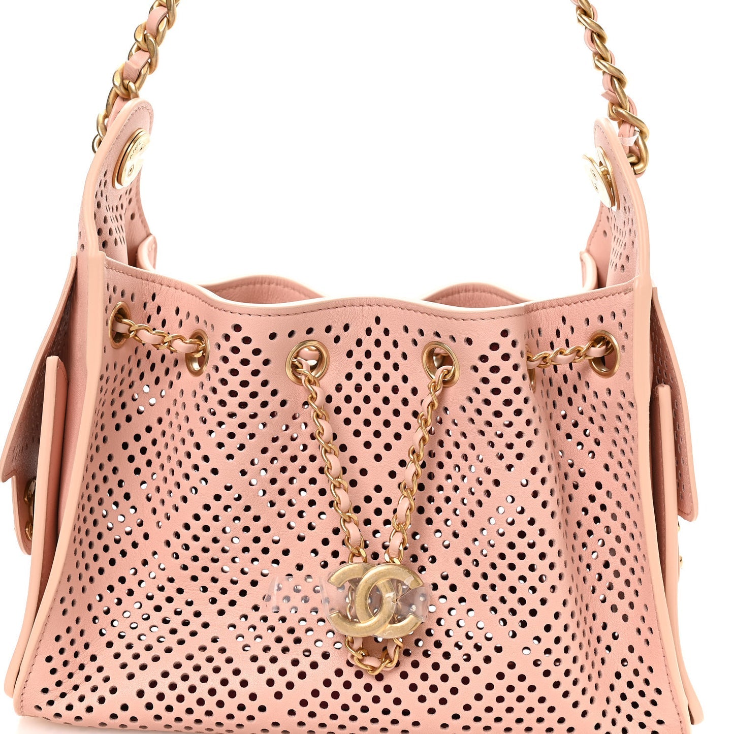 Chanel Perforated Calfskin Quilted Mini Chanel 25 Handbag Light Pink 2026 – PRELOOV