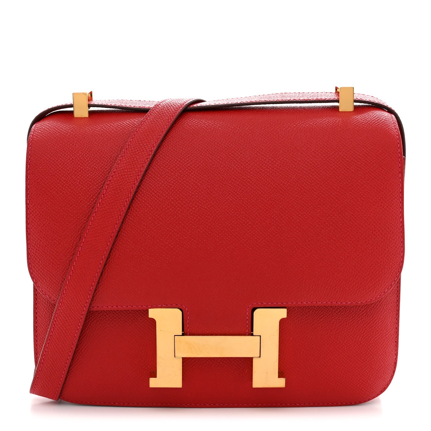 Hermès Epsom Constance 24 Rouge Casaque