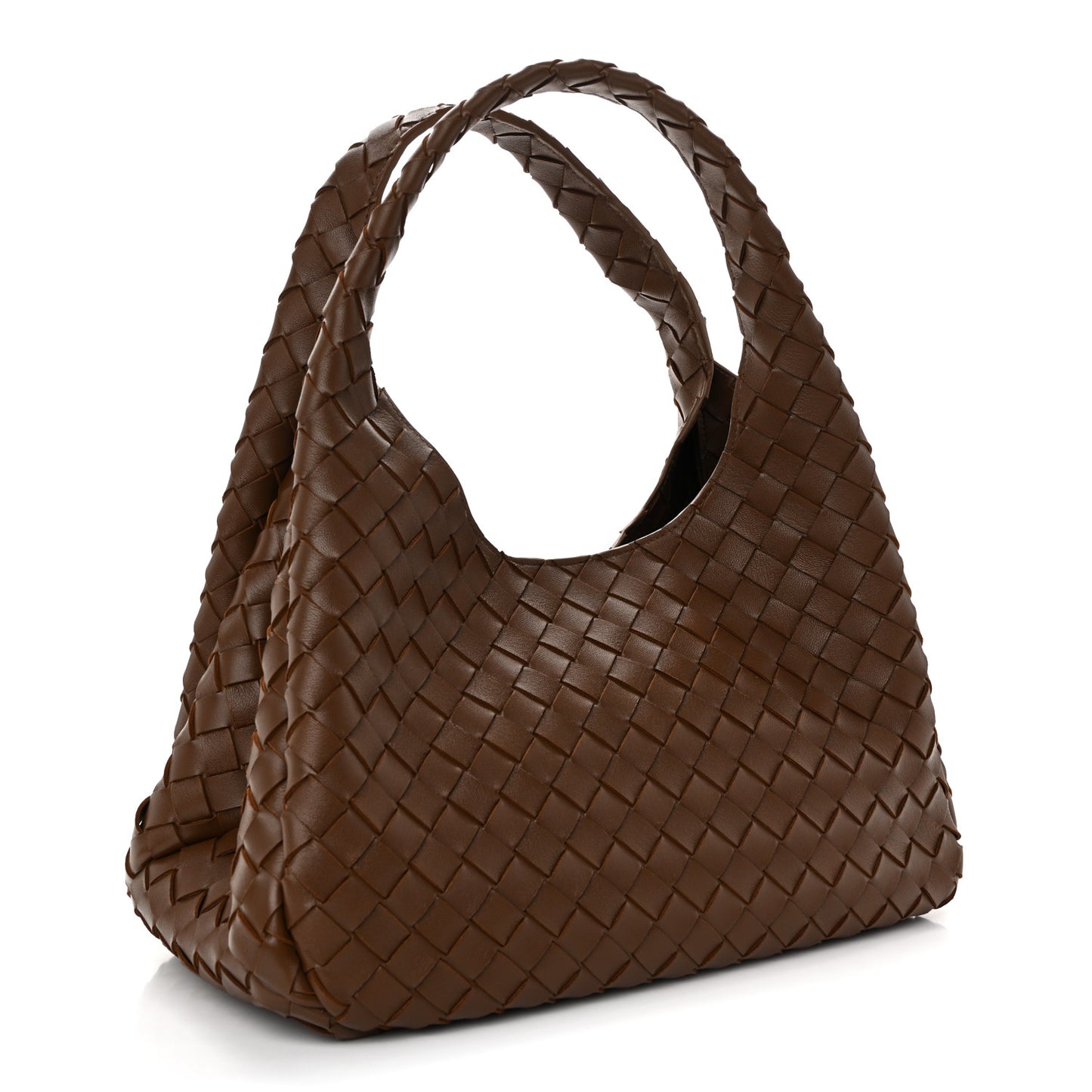 Bottega Veneta Medium Campana Shoulder Bag Tannin Brown Nappa Intrecciato – PRELOOV