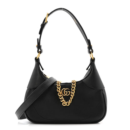 Gucci Small Aphrodite Shoulder Bag Black Goatskin image 1