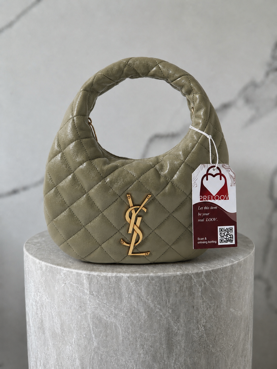 Saint Laurent Icarino Matelassé Leather Tote Green – PRELOOV