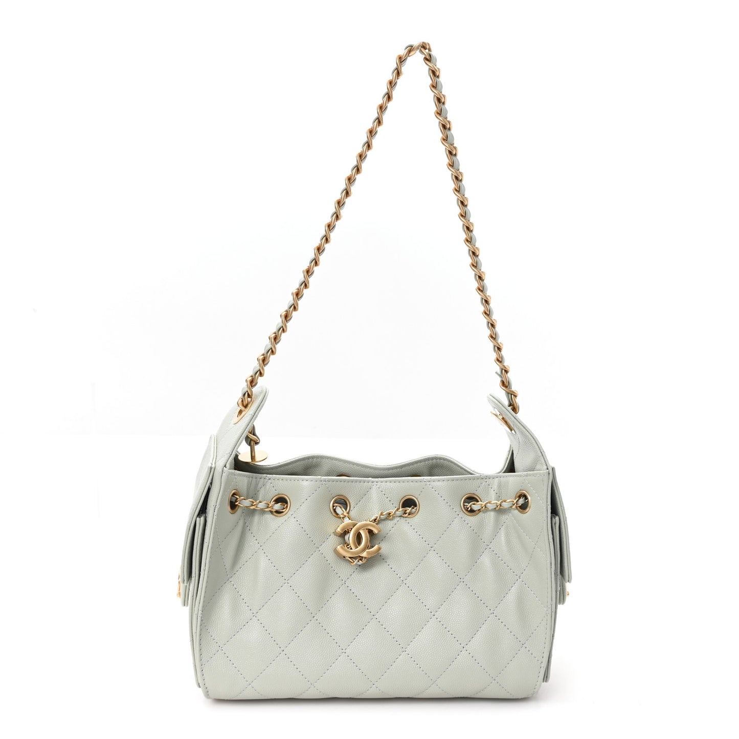 Chanel Caviar Quilted Mini Chanel 25 Handbag Light Green 2026 – PRELOOV