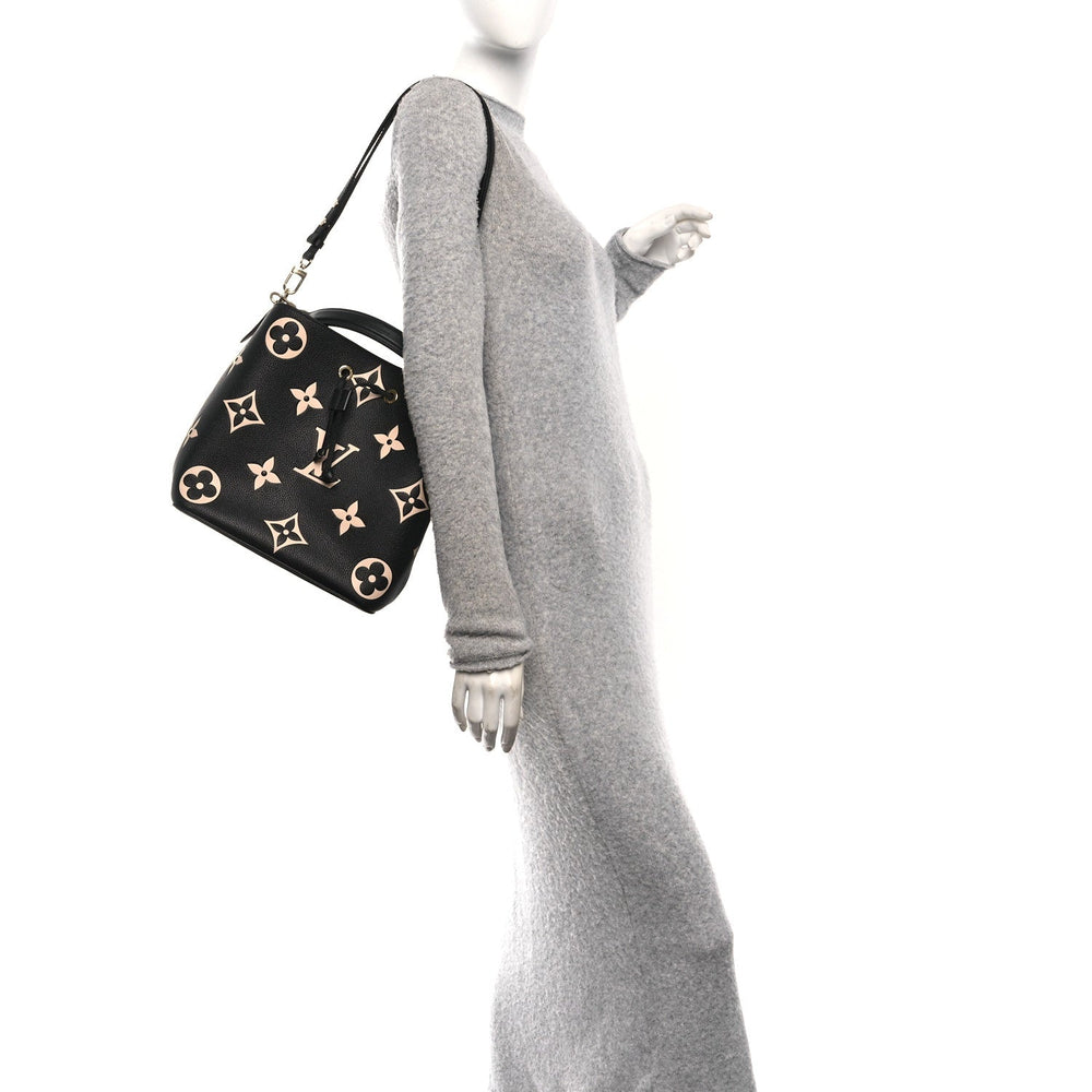 Louis Vuitton Neonoe MM Black Beige Empreinte Monogram Giant image 2
