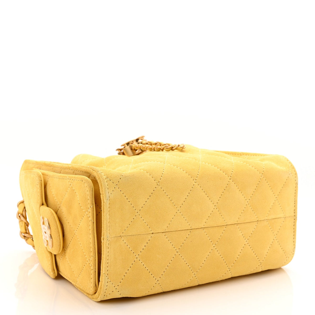 Chanel Suede Quilted Mini Chanel 25 Handbag Yellow 2026 – PRELOOV