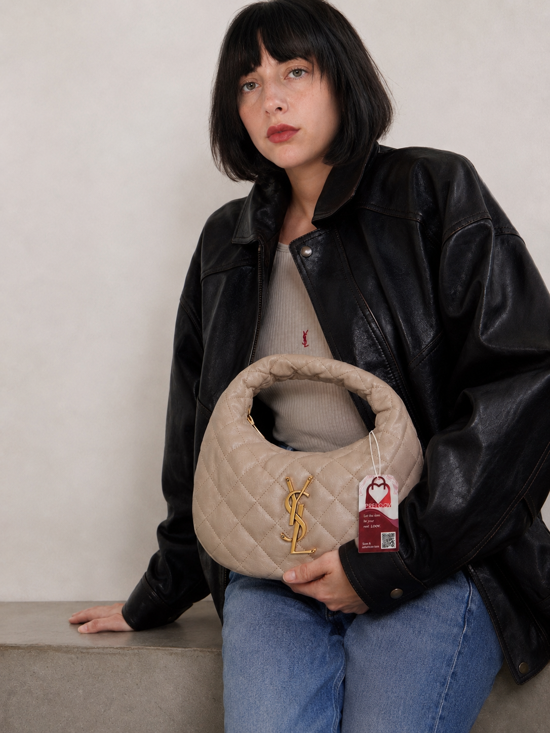 Saint Laurent Icarino Matelassé Leather Tote Beige – PRELOOV