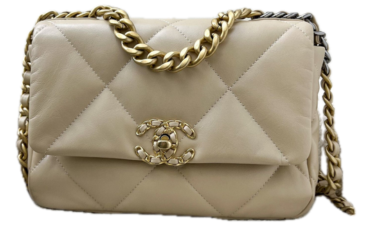 Chanel 19 flap bag gold hardware