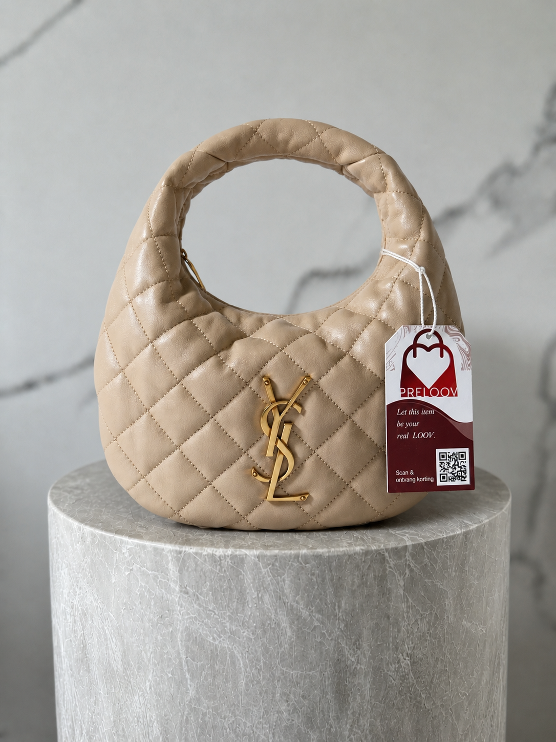 Saint Laurent Icarino Matelassé Leather Tote Beige – PRELOOV
