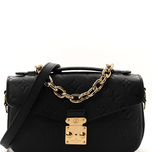 Louis Vuitton Pochette Metis east west monogram empreinte Noir