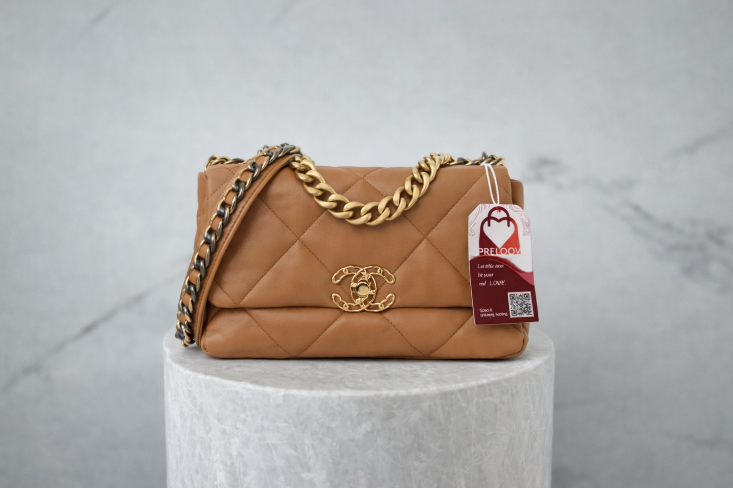 Chanel 19 Flap Bag Medium Brown Lambskin