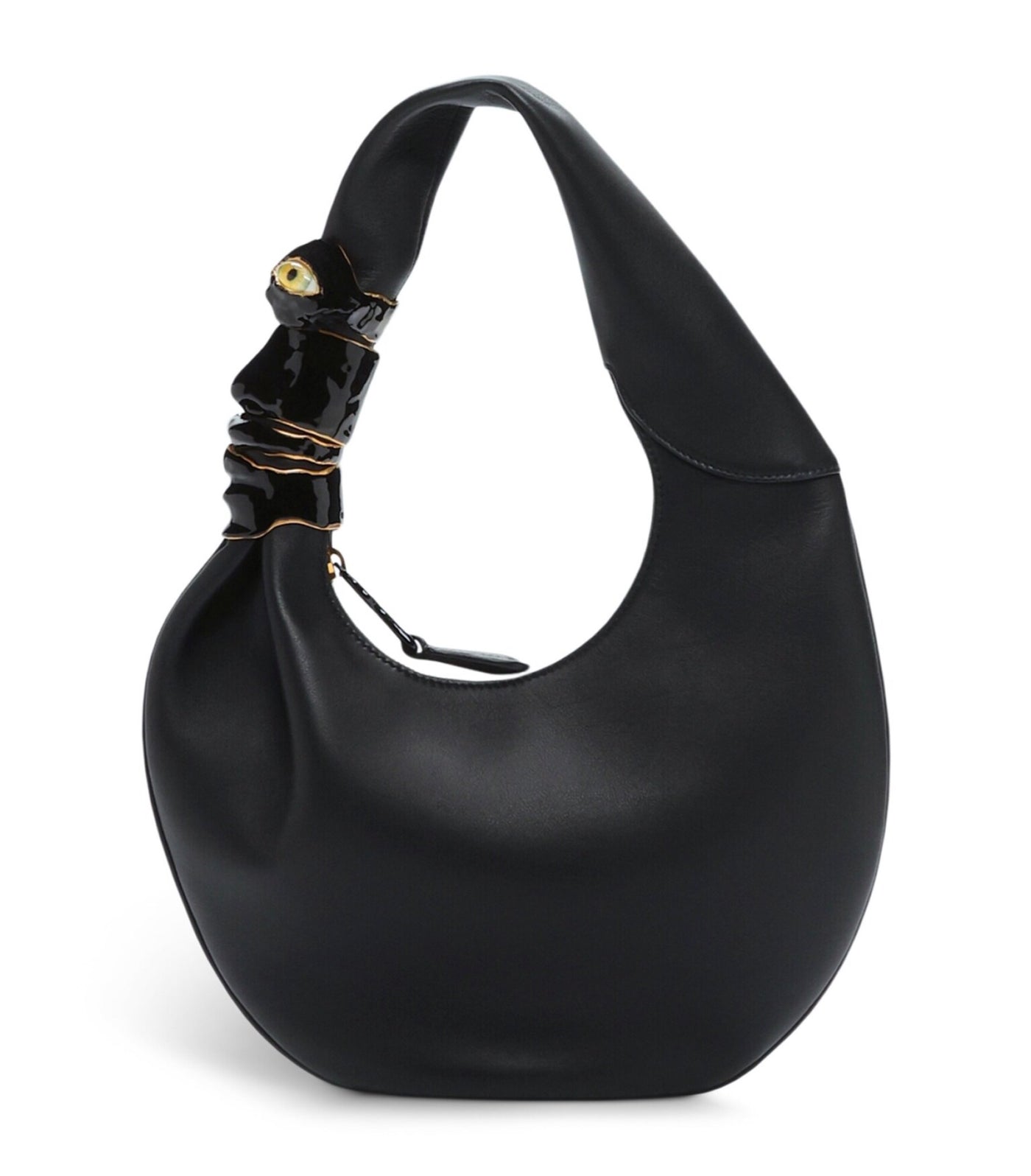 Schiaparelli Small Calfskin Souffle Shoulder Bag Black – PRELOOV