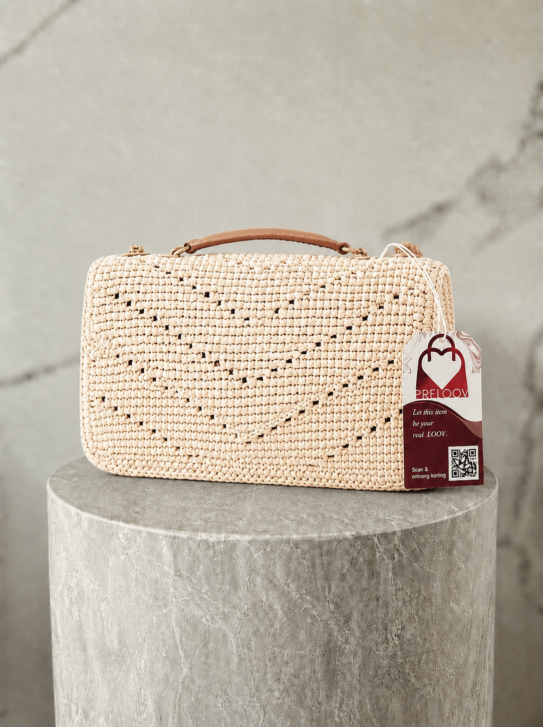 Saint Laurent Loulou Mini Raffia Shoulder Bag Beige – PRELOOV