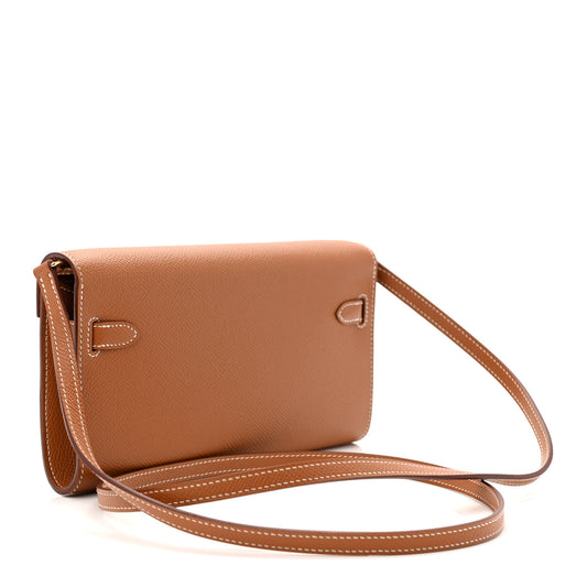 Hermès Epsom Kelly Wallet To Go Gold 2023 – 21 x 11.5 x 3.8 cm | Gold Hardware