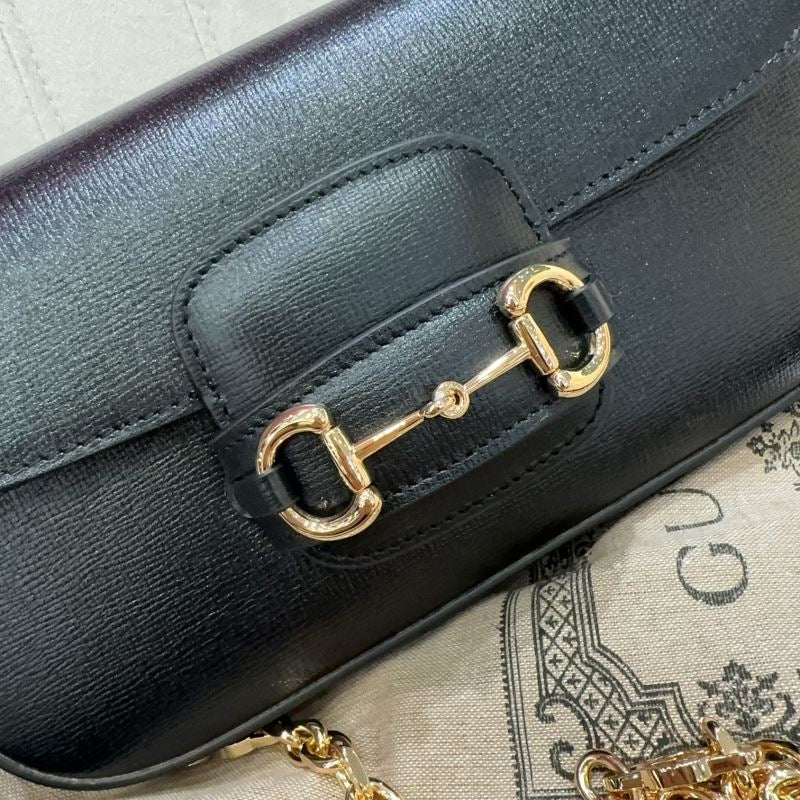 Gucci Horsebit 1955 Shoulder Bag Black Preloved Designer Bag