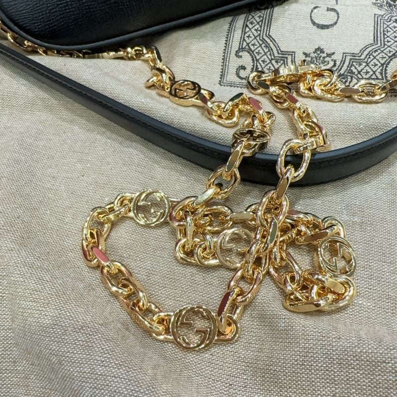 Gucci Horsebit 1955 Shoulder Bag Black Preloved Designer Bag