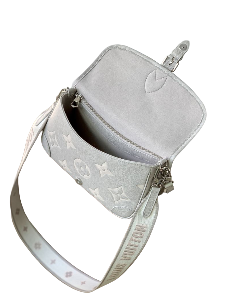 Louis Vuitton Diane Bag Brume Quartz Gray Monogram Empreinte Leather (M14214)