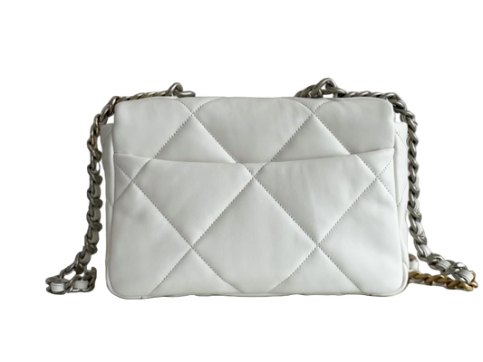 Chanel 19 flap bag silver hardware