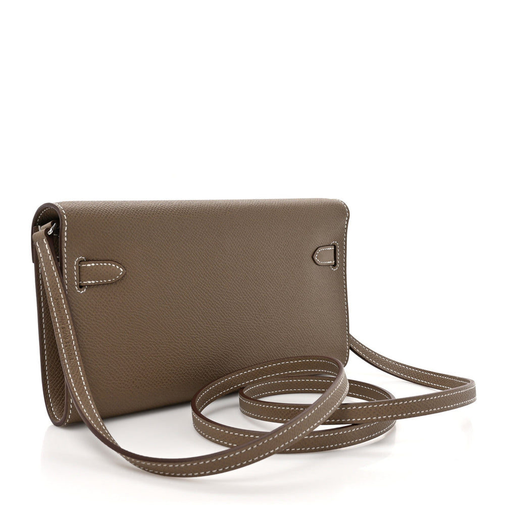 Hermès Epsom Kelly Wallet To Go Etoupe Palladium Hardware – PRELOOV