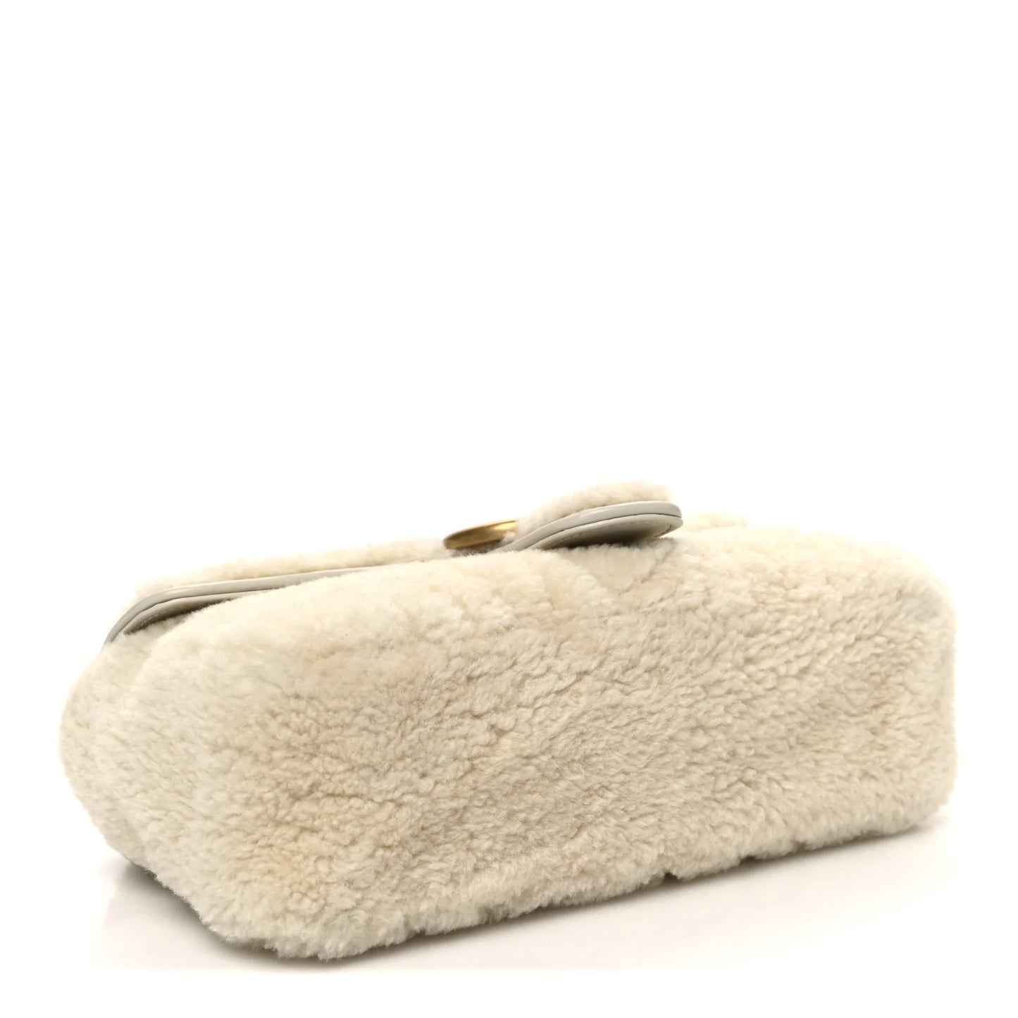 Gucci Marmont Tas Dames – Small Schoudertas Matelassé Wol Oud-Wit • Preloved