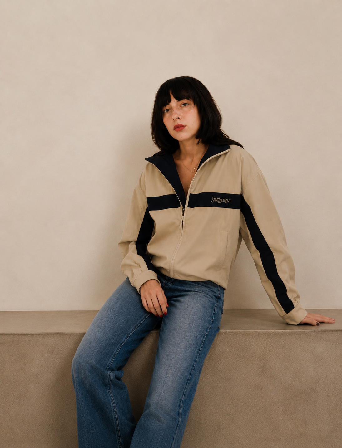 Saint Laurent Jacket in Cotton Mastic