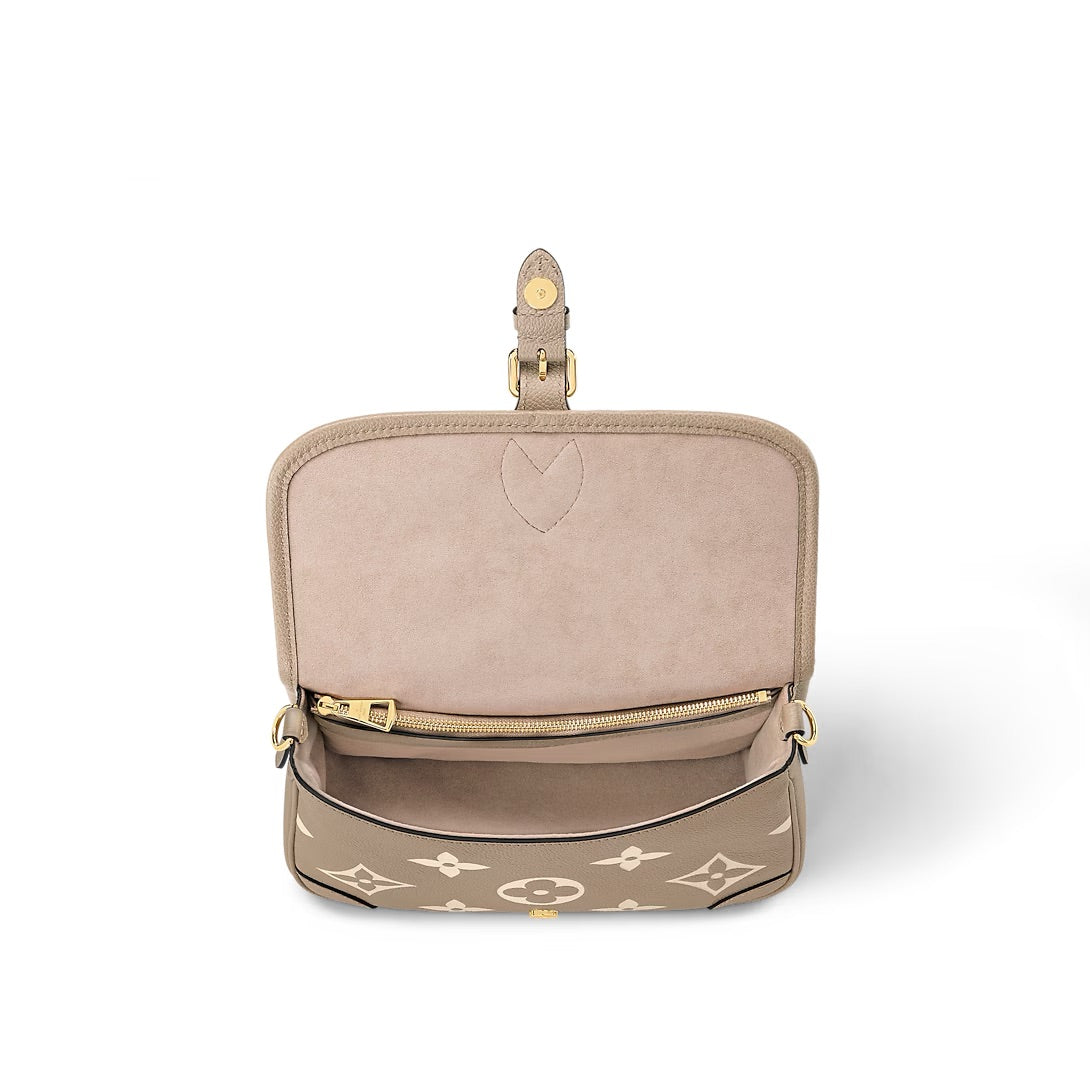 Louis Vuitton Diane Monogram Empreinte Leather Tourterelle Creme