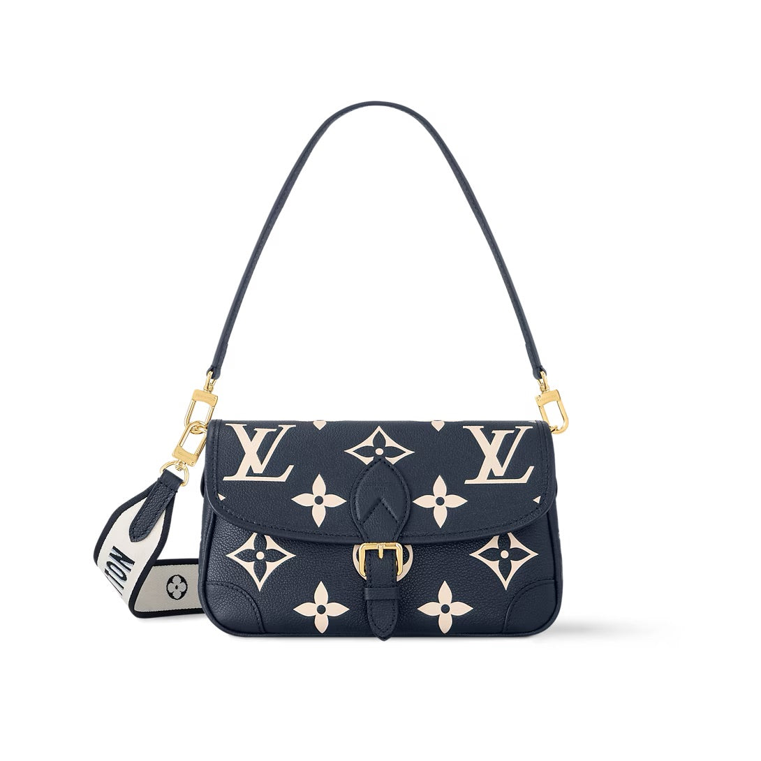 Louis Vuitton Diane Monogram Empreinte Leather Navy / Creme