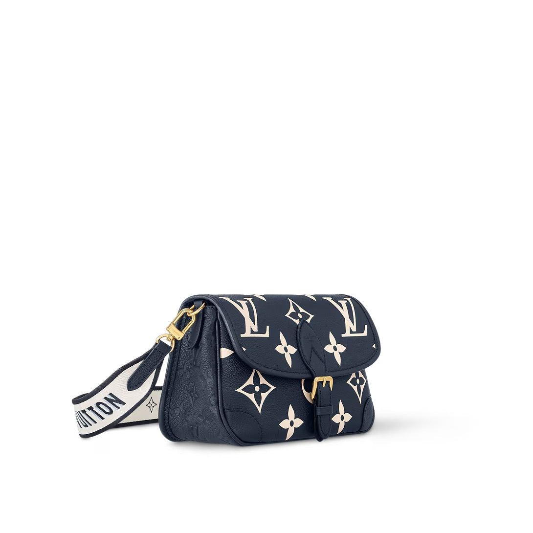 Louis Vuitton Diane Monogram Empreinte Leather Navy / Creme