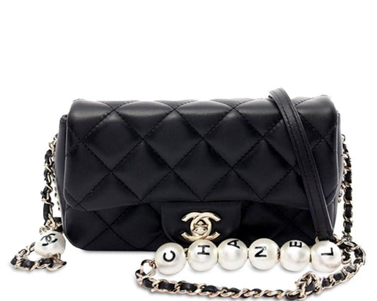 Chanel Mini Quilted Lambskin My Precious Pearls Flap