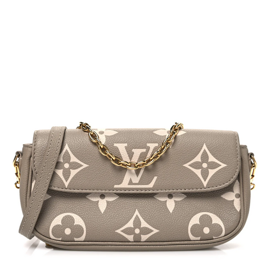 Louis Vuitton Ivy Wallet On Chain Tourterelle Creme Empreinte Monogram Giant – PRELOOV
