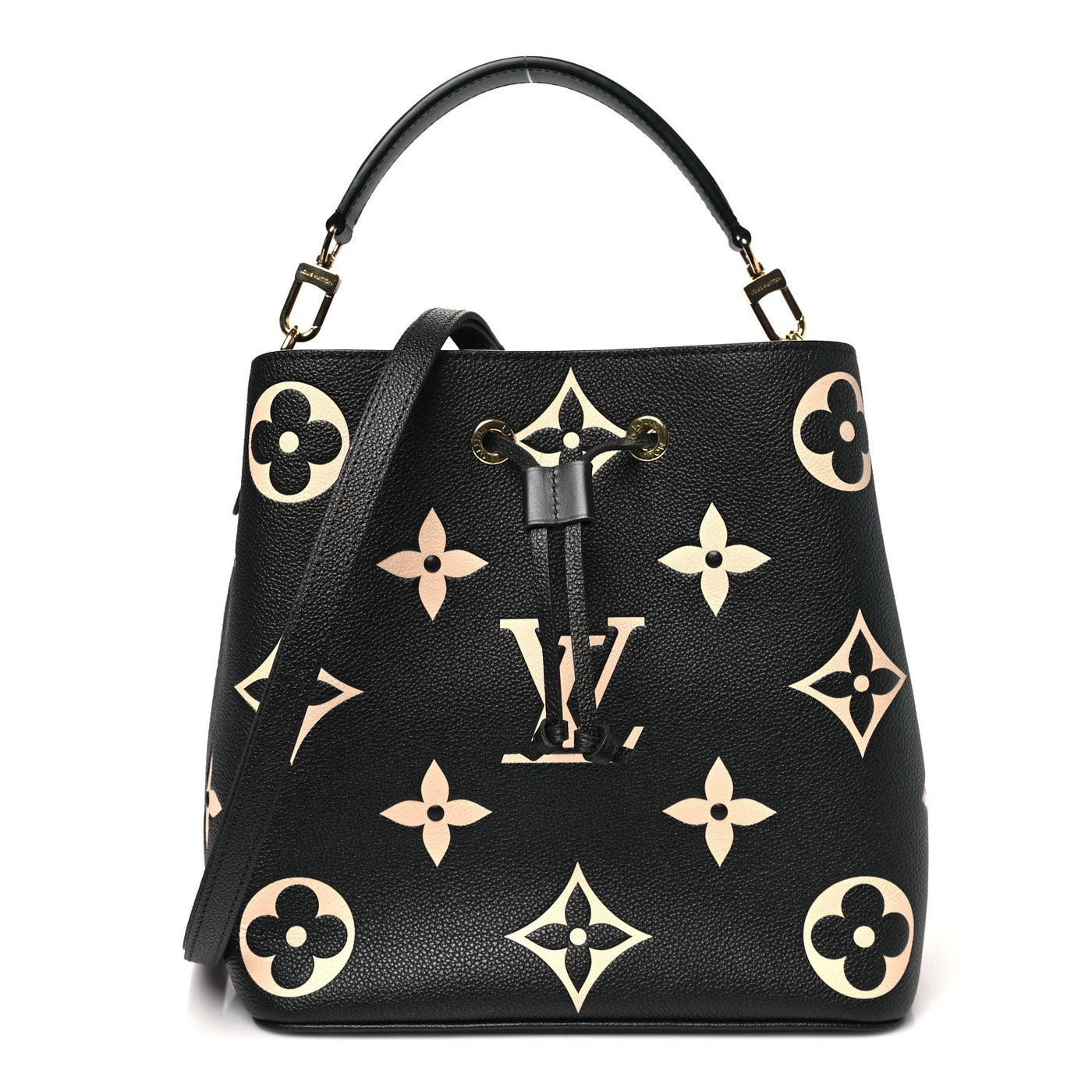 Louis Vuitton Neonoe MM Black Beige Empreinte Monogram Giant – PRELOOV