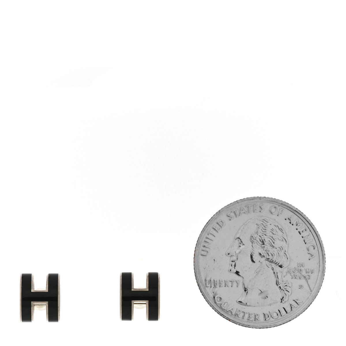 Hermes Mini Pop H Earrings Black Palladium image 2